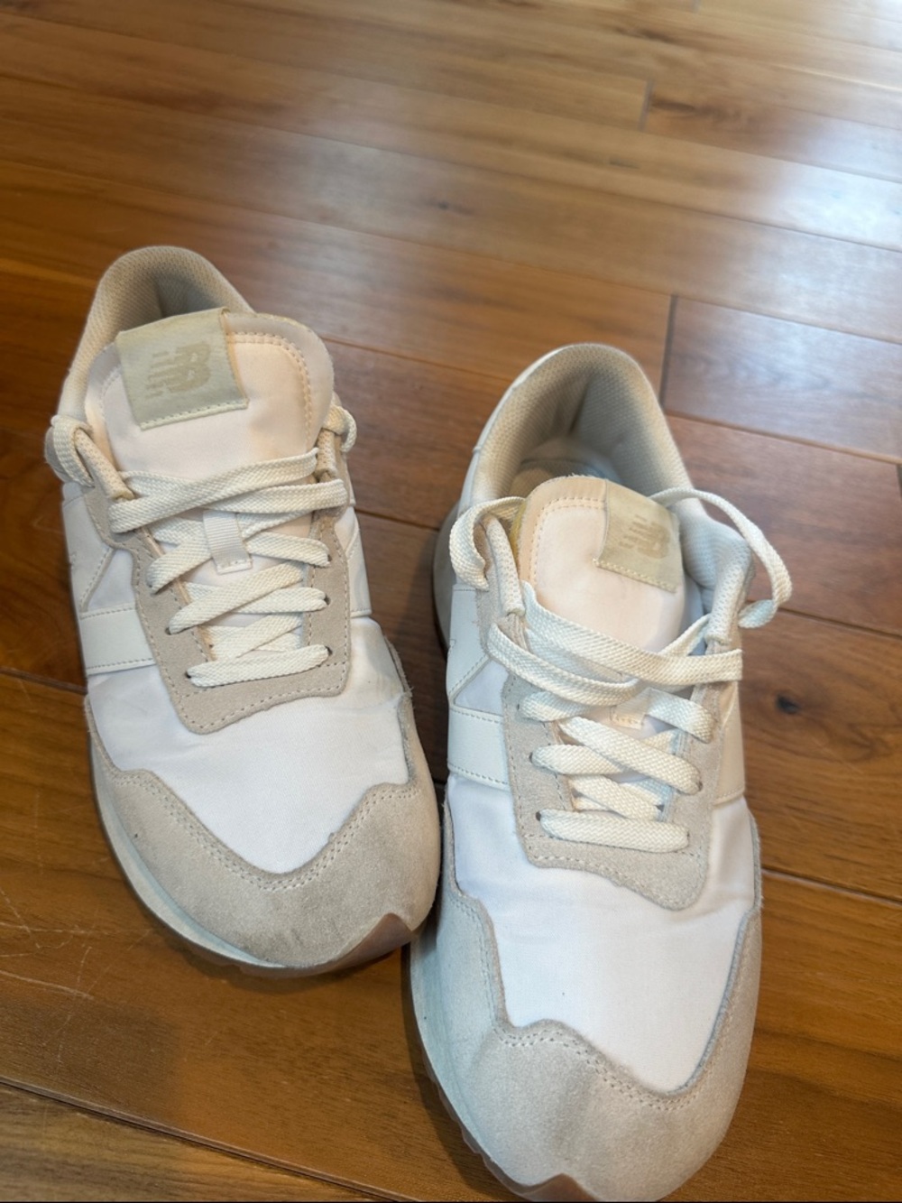 New Balance Neutral Beige & White Casual Sneakers - Picture 3 of 6